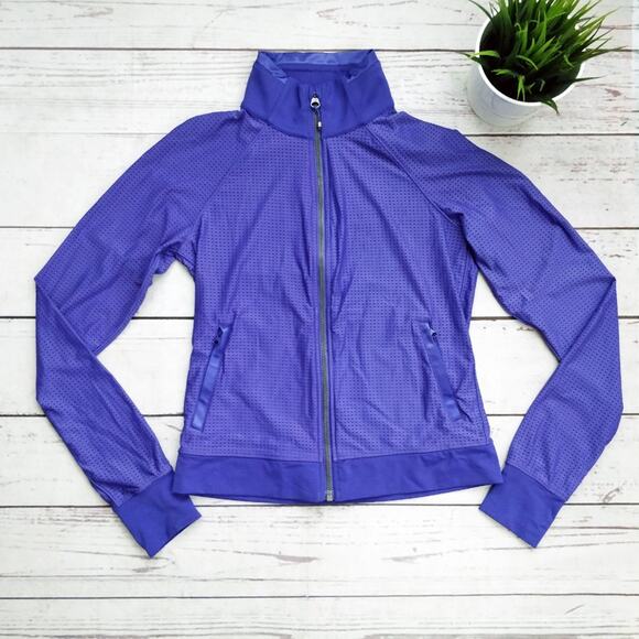 LULULEMON Sweaty Or Not Purple Long Sleeve Mesh Jacket 4 - Picture 2 of 7